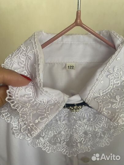 Рубашка для девочки школьная 122