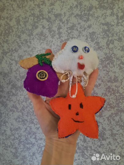 Елочные игрушки из фетра