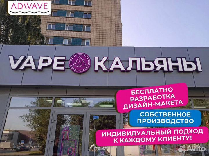 Плоские буквы, вывески