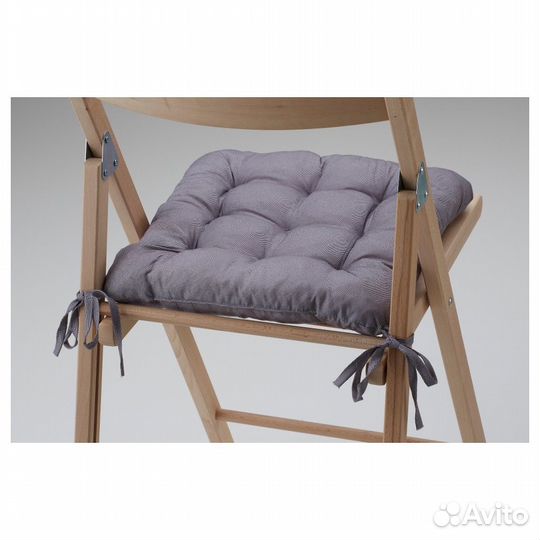 Подушка на стул IKEA Хэлльви, серый, 40x38x5.0 см