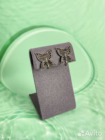 Винтажные клипсы бабочки 70 гг США К15 Д
