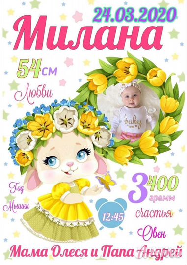 Детская метрика/постер