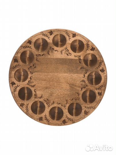 Тарелка пасхальная с узором, подствка для 12 яиц и