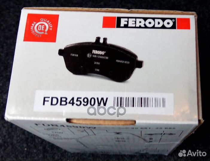 Колодки торм.пер. FDB4590W Ferodo