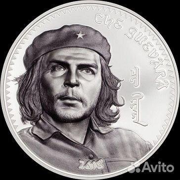 Монета Эрнесто Че Гевара Монголия 2018 год футляр