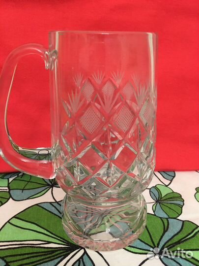 Кружка хрустальная пивная
