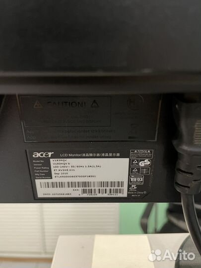 Монитор Acer V193hqv