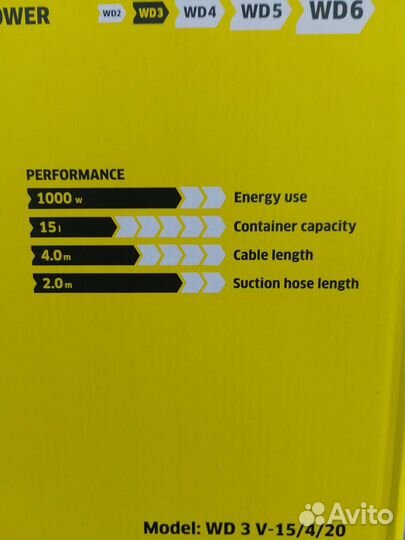 Пылесос Karcher WD 3