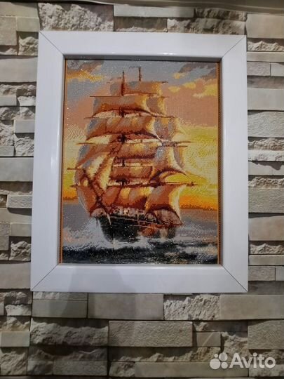 Картина из алмазной мозаики, готовая