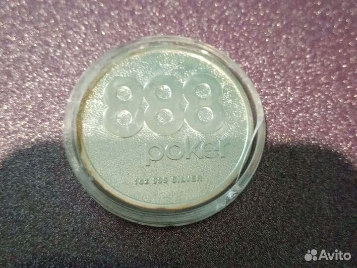Монета 888 покер серебро