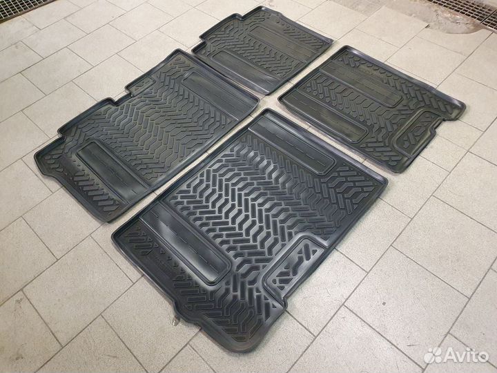 Коврики в салон Hyundai H-1 (2018-н.в.) 2 и 3 ряды