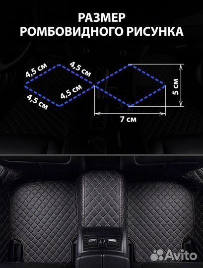 Экокожа прошитая ромбом
