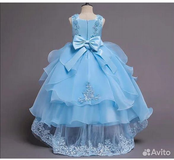 Пышное платье для девочки длинное на выпускной