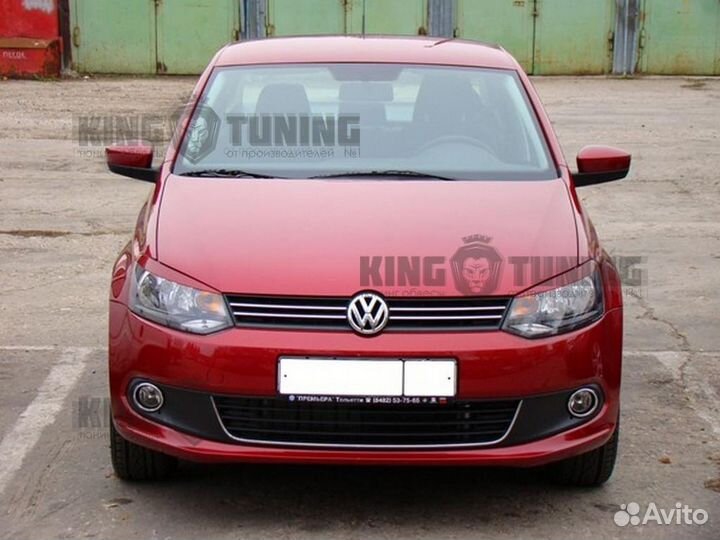 Накладки на фары Volkswagen Polo 5 2009-2016 гляне