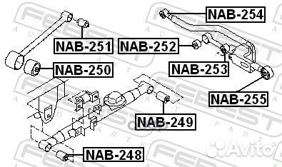 Сайлентблок NAB-252 NAB-252 Febest