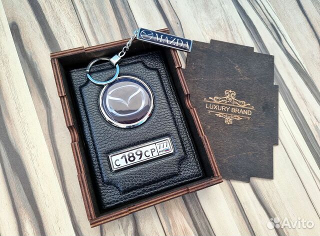 Обложка для автодокументов с лого и номером