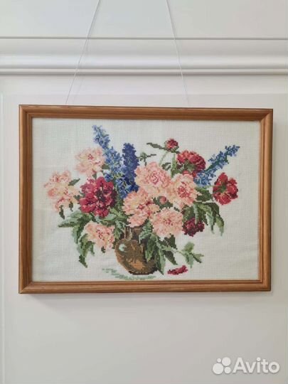 Картина вышивка крестом цветы