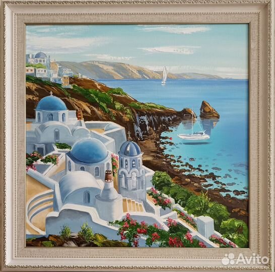 Картина маслом на холсте 60-60 морской пейзаж