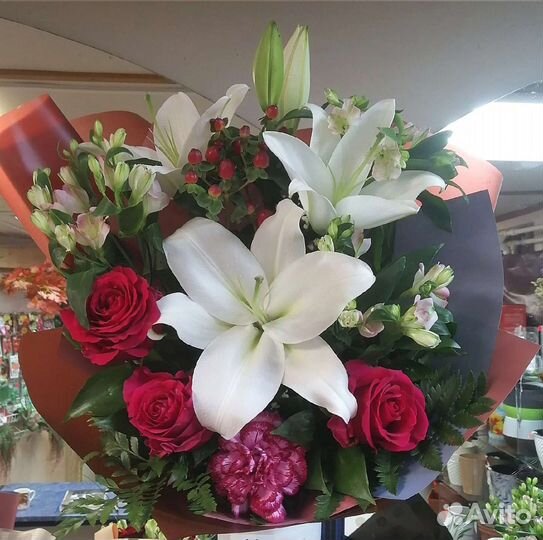 Букет розы орхидея цветы