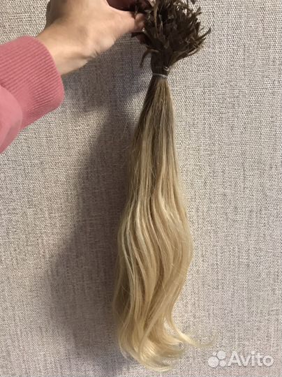 Волосы для наращивания 50 см омбре