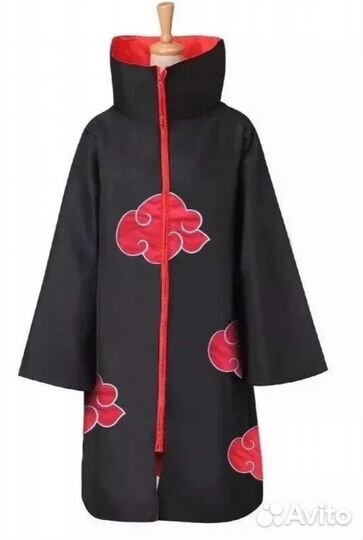 Плащ акацуки костюм карнавальный аниме б/у разм 50