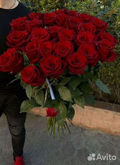 Розы высокие Доставка цветов