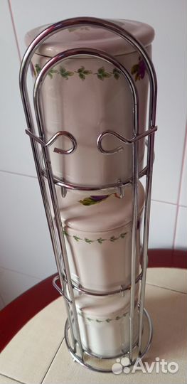 Набор из трёх ёмкостей для специй или чая