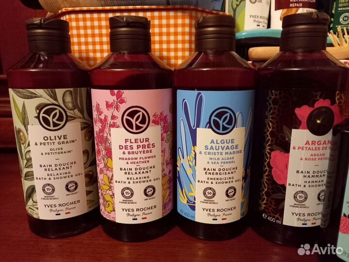 Косметика Ив Роше гели, молочко, шампунь, гоммаж