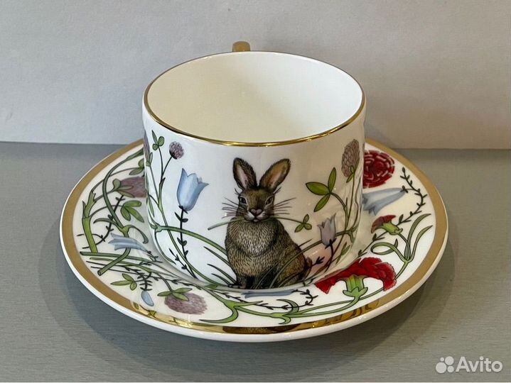 Фарфоровая чашка с блюдцем императорский фарфор