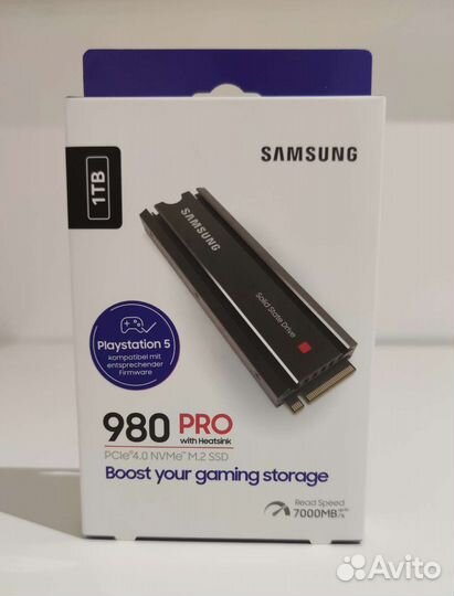 SSD Samsung 980 Pro m2 PCIe4 1Tb с радиатором