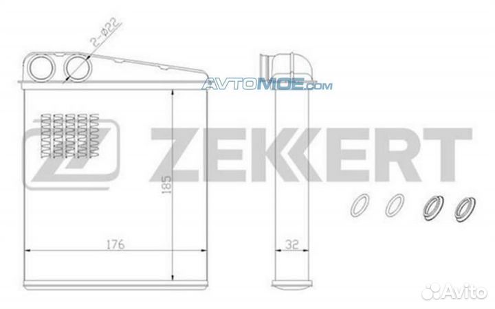 Радиатор отоп. Audi A3 II 03- TT II 06- Seat Altea