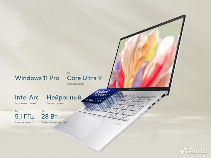 Asus ZenBook 14 2024 ultrа 7 155Н, ARC