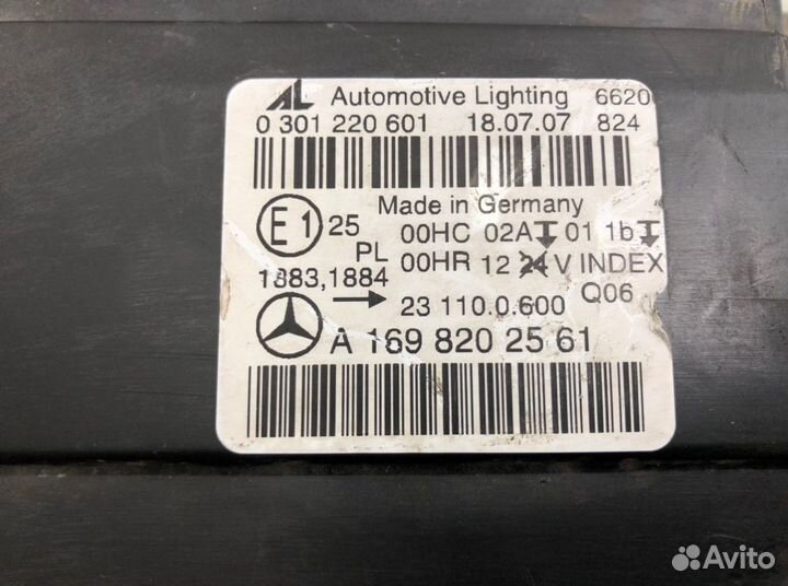 Фара 0301220601 mercedes-benz B W245 (2005-2012)