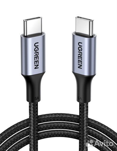 Кабель ugreen US316 1.5м черный USB-C Cable Alumi