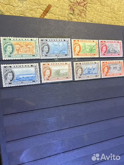 Марки bahamas 1954 г