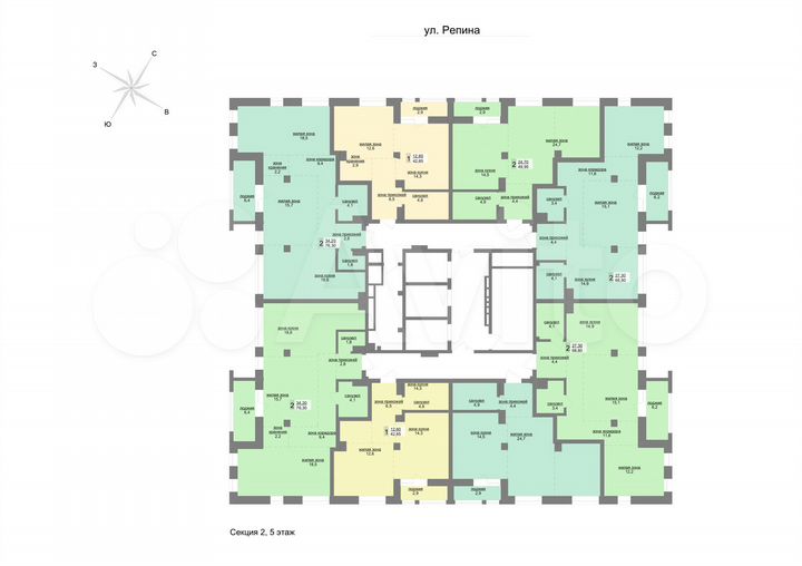 2-к. квартира, 76,3 м², 5/31 эт.