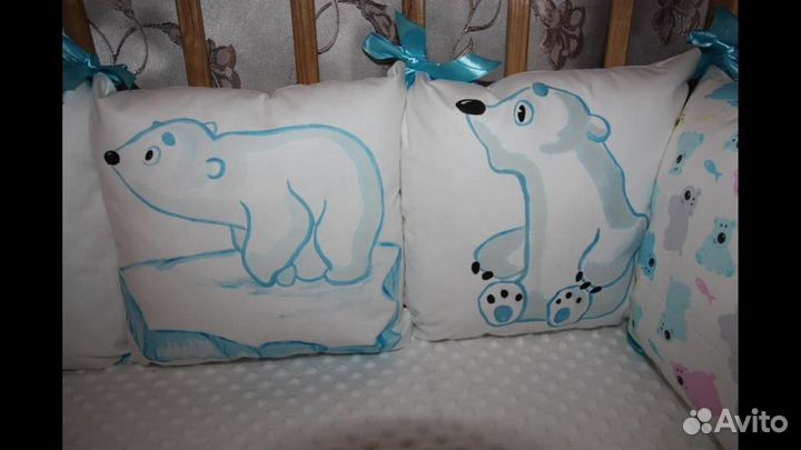 Бортики подушки в детскую кроватку