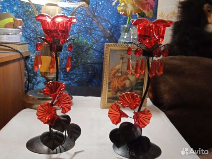 Подсвечники,винтажная посуда