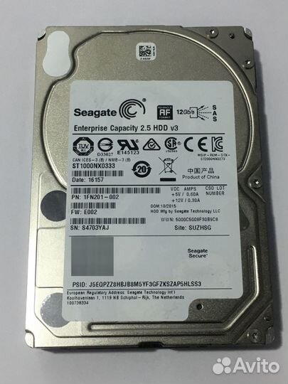 SAS Жесткий диск Seagate ST1000NX0333 1 Тб