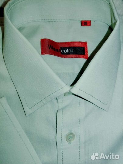 Рубашка школьная светло-салатовая 152-168р