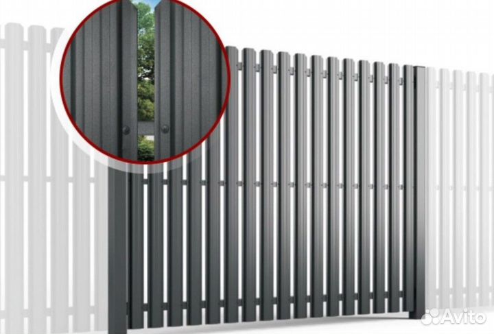 Металлический евроштакетник