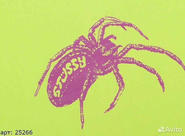 Футболка Stussy violet spider Зеленая