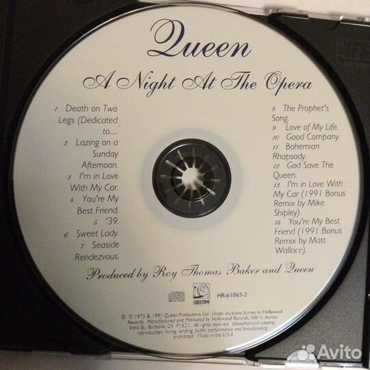 CD Queen/A Night AT The Opera,US,1996