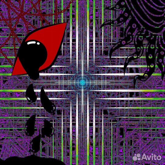 Картина на заказ ручной работы в психоделики чб