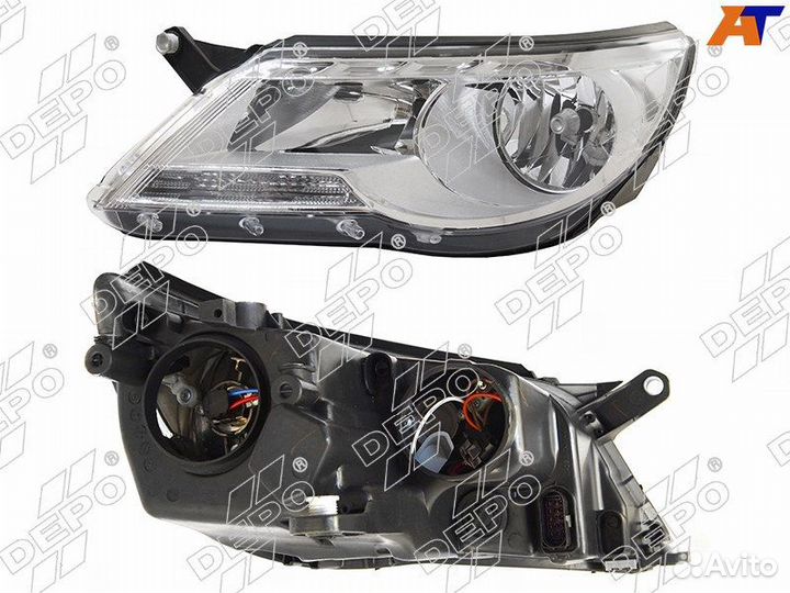 Фара VW tiguan 07-11 LH с электрокорректором 441-1