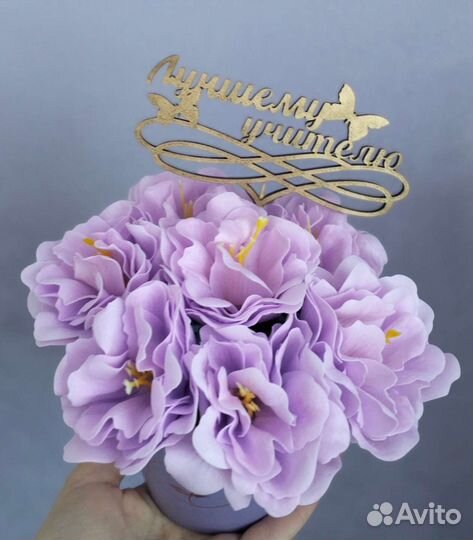 Букет из мыльных роз