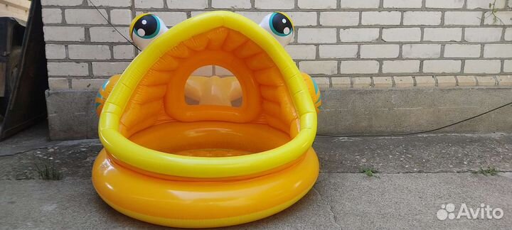 Детский надувной бассейн с навесом