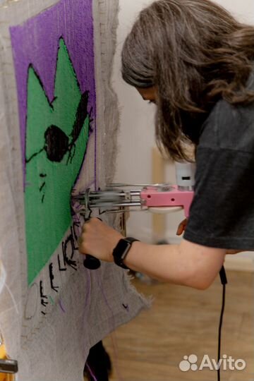 Мастер-класс по тафтингу(ковровая вышивка)