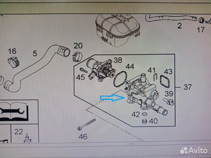 Корпус термостата Opel Astra H Chevrolet Cruze
