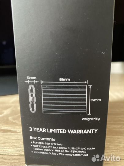 Samsung ssd t7 2tb оригинал новый